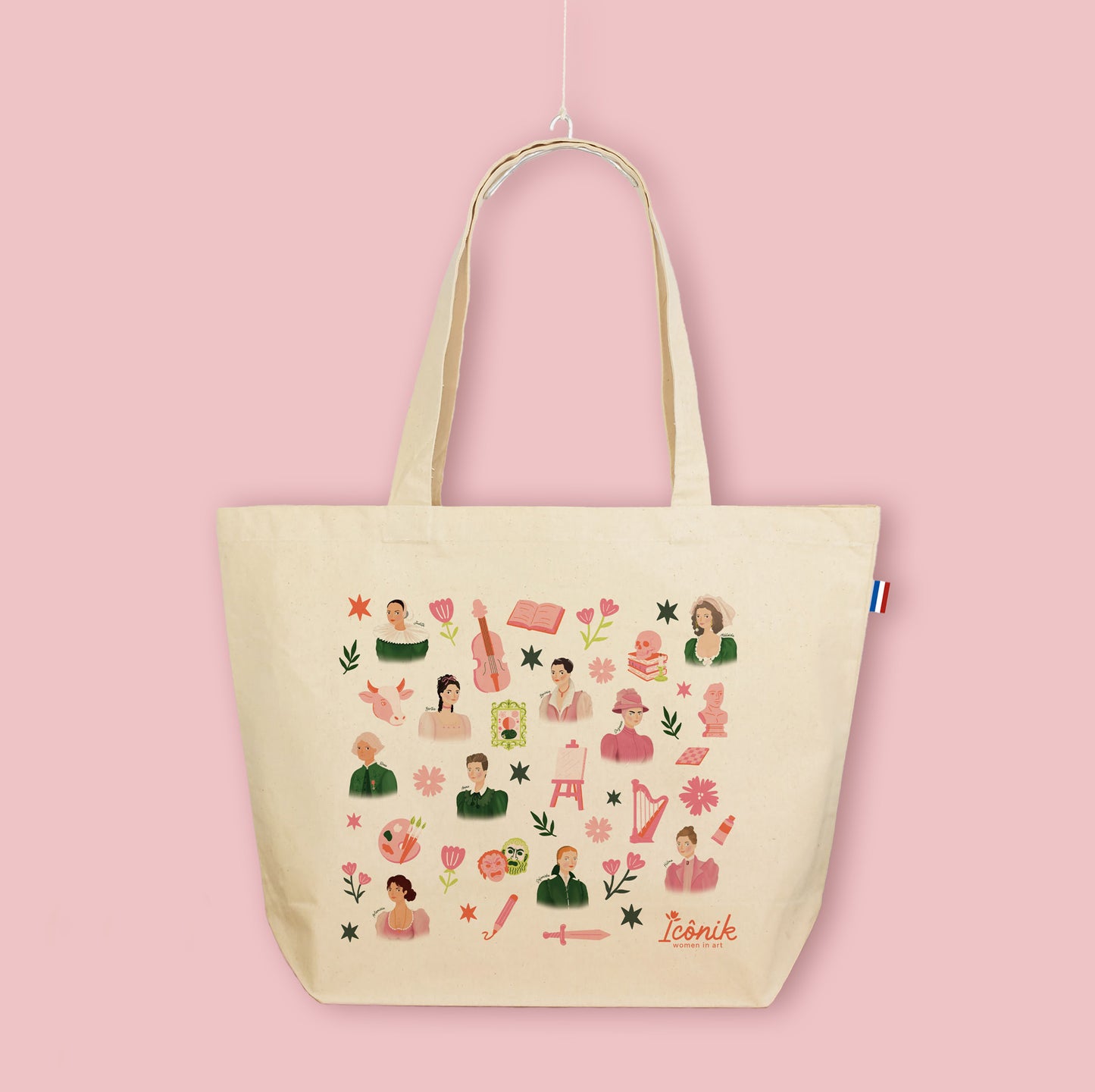 Combo "femmes artistes" cabas & carnet assortis